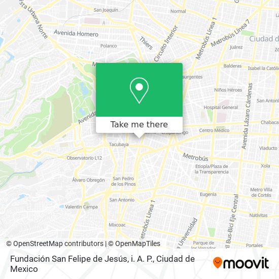 Fundación San Felipe de Jesús, i. A. P. map