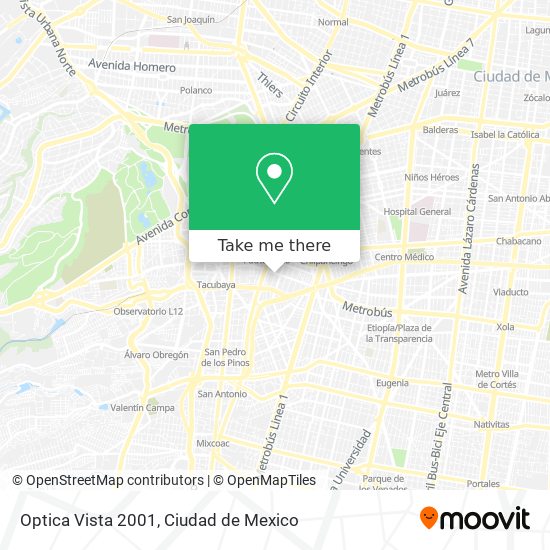 Optica Vista 2001 map