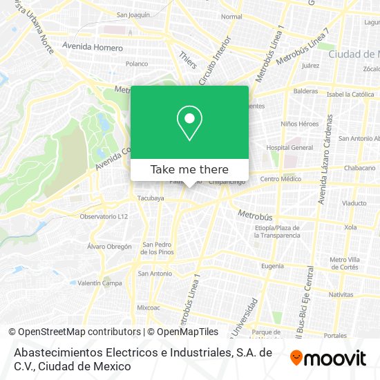 Abastecimientos Electricos e Industriales, S.A. de C.V. map