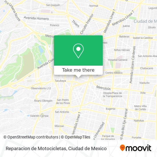 Mapa de Reparacion de Motocicletas