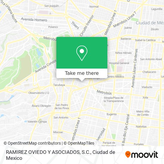 RAMIREZ OVIEDO Y ASOCIADOS, S.C. map