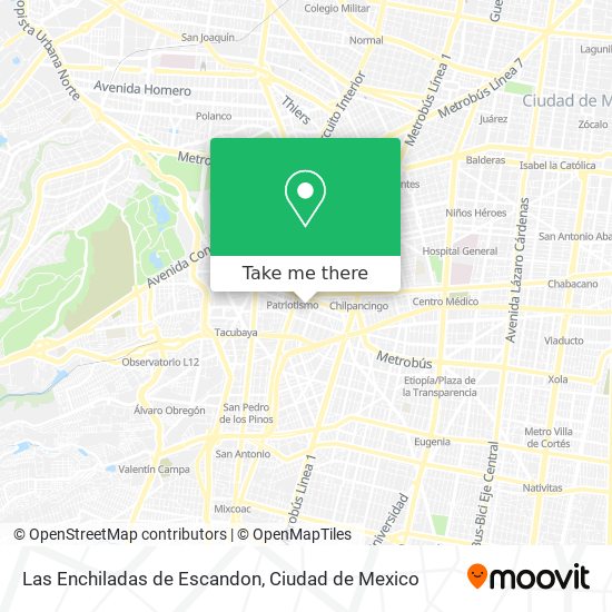 Las Enchiladas de Escandon map