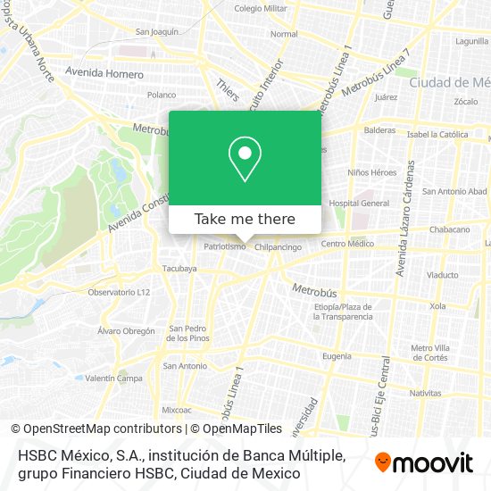 HSBC México, S.A., institución de Banca Múltiple, grupo Financiero HSBC map