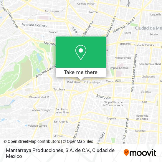 Mantarraya Producciones, S.A. de C.V. map