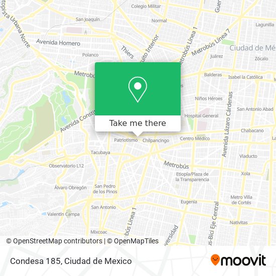 Mapa de Condesa 185
