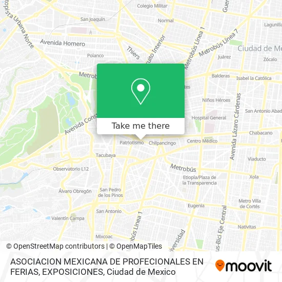 Mapa de ASOCIACION MEXICANA DE PROFECIONALES EN FERIAS, EXPOSICIONES
