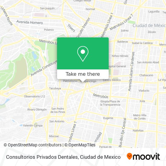 Consultorios Privados Dentales map