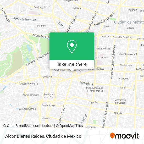 Alcor Bienes Raices map