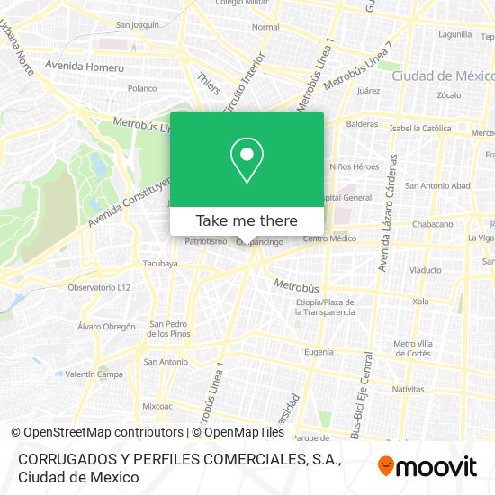 Mapa de CORRUGADOS Y PERFILES COMERCIALES, S.A.