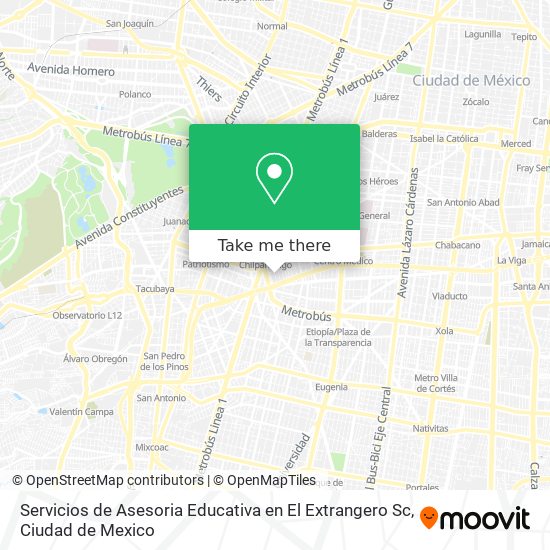 Servicios de Asesoria Educativa en El Extrangero Sc map