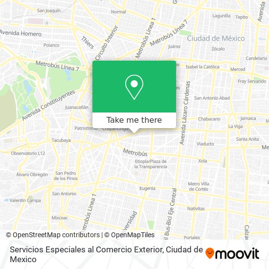 Servicios Especiales al Comercio Exterior map