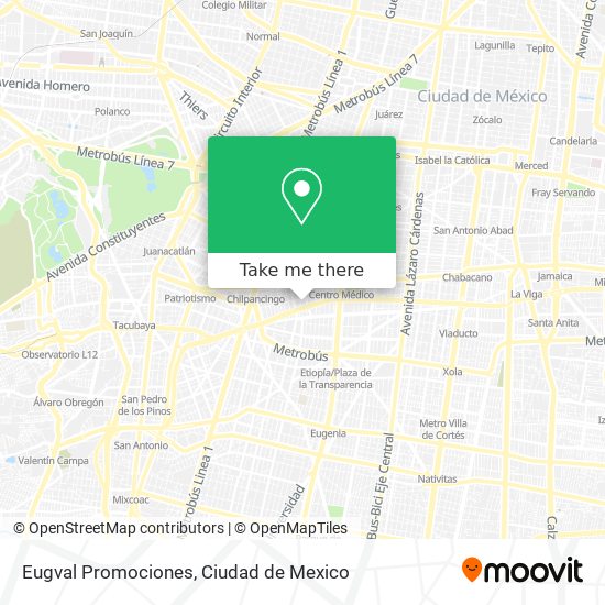 Eugval Promociones map