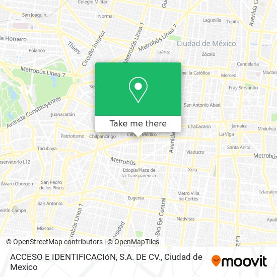 Mapa de ACCESO E IDENTIFICACIóN, S.A. DE CV.