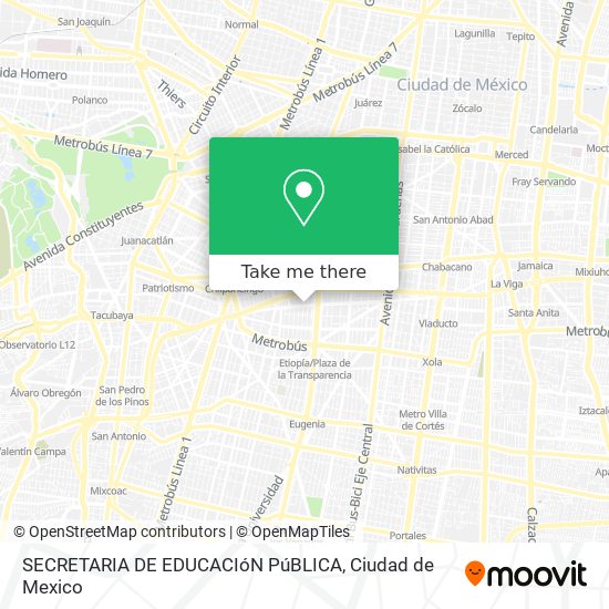 Mapa de SECRETARIA DE EDUCACIóN PúBLICA