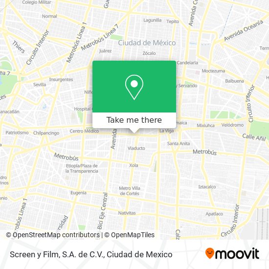 Screen y Film, S.A. de C.V. map