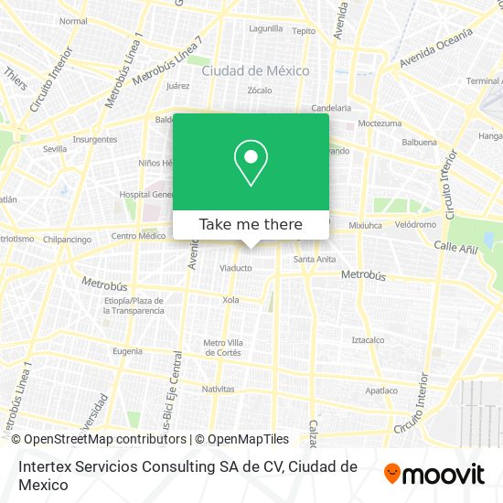 Mapa de Intertex Servicios Consulting SA de CV