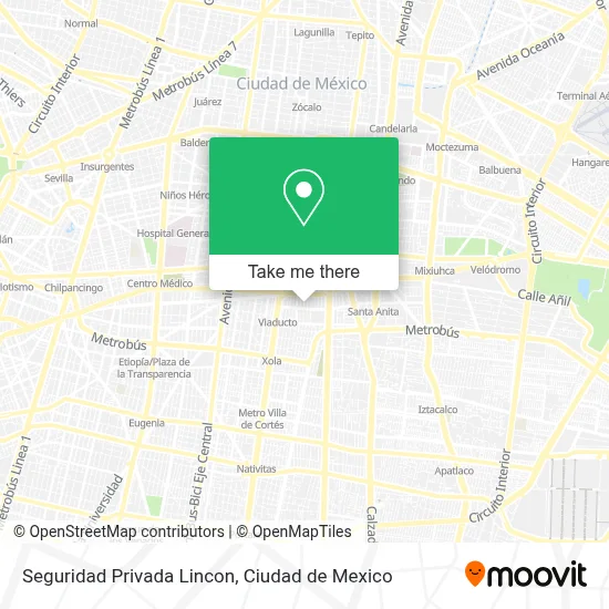 Seguridad Privada Lincon map