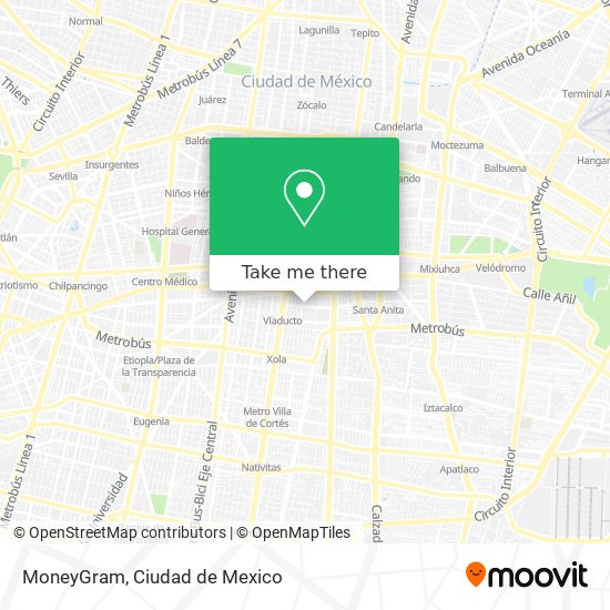 Mapa de MoneyGram