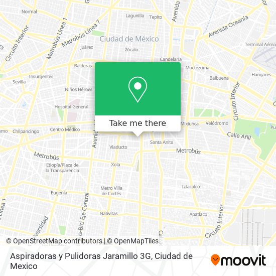 Aspiradoras y Pulidoras Jaramillo 3G map