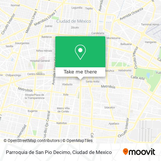 Parroquia de San Pio Decimo map