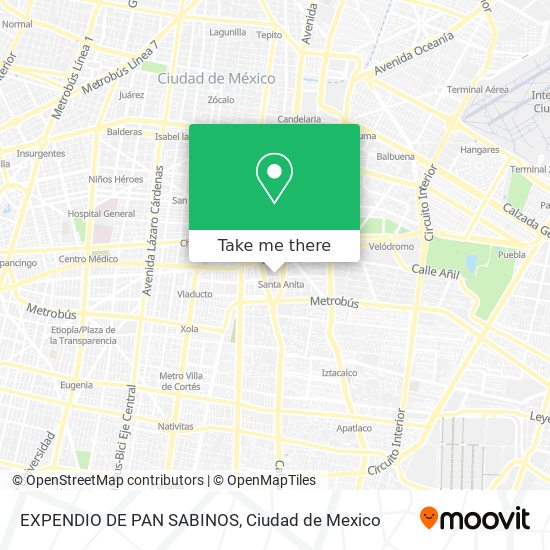 Mapa de EXPENDIO DE PAN SABINOS