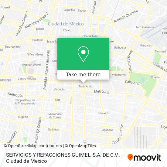 SERVICIOS Y REFACCIONES GUIMEL, S.A. DE C.V. map