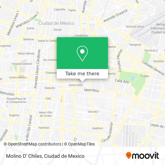 Molino D' Chiles map