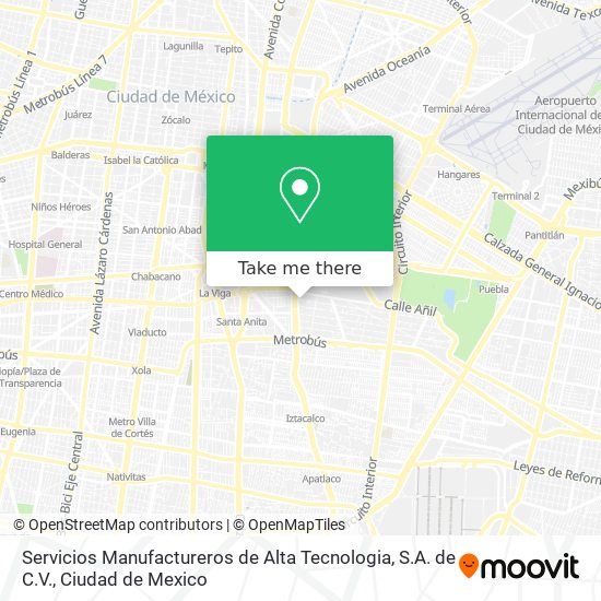 Mapa de Servicios Manufactureros de Alta Tecnologia, S.A. de C.V.