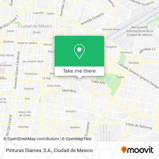 Pinturas Diamex, S.A. map