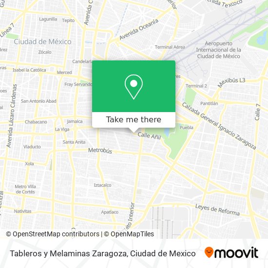 Tableros y Melaminas Zaragoza map