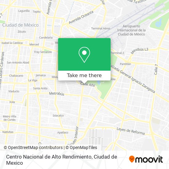 Centro Nacional de Alto Rendimiento map