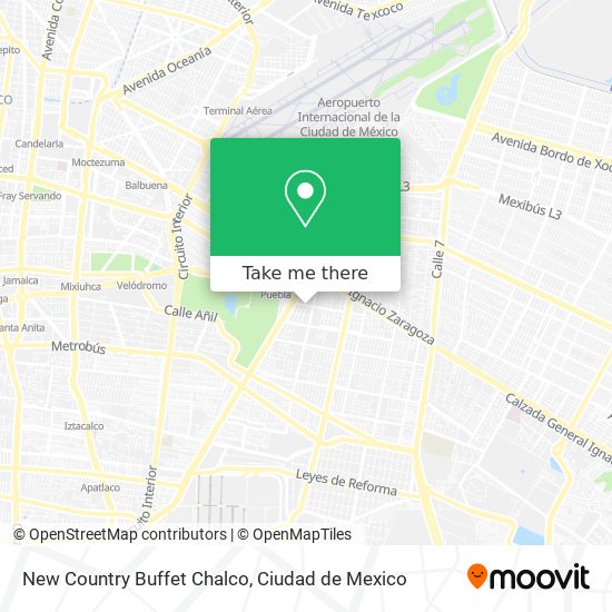 New Country Buffet Chalco map