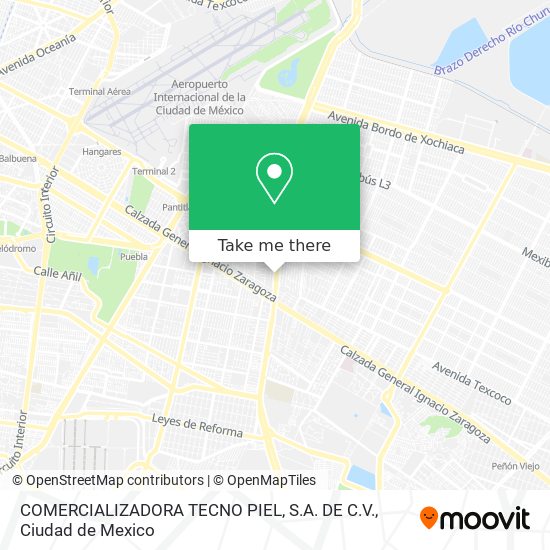 COMERCIALIZADORA TECNO PIEL, S.A. DE C.V. map