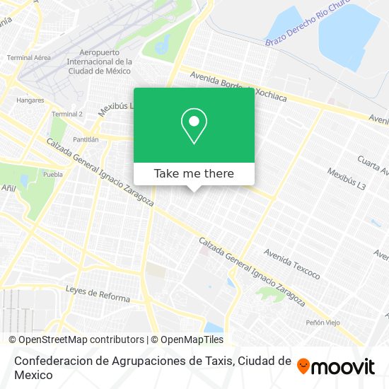 Mapa de Confederacion de Agrupaciones de Taxis