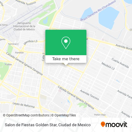 Salon de Fiestas Golden Star map