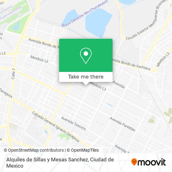 Mapa de Alquiles de Sillas y Mesas Sanchez