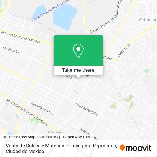 Venta de Dulces y Materias Primas para Reposteria map
