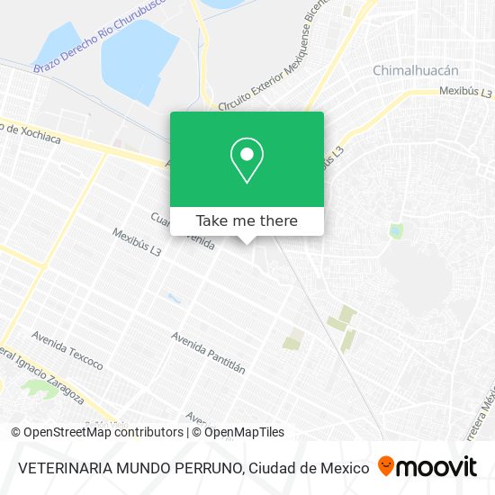 Mapa de VETERINARIA MUNDO PERRUNO