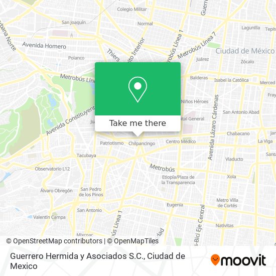 Mapa de Guerrero Hermida y Asociados S.C.