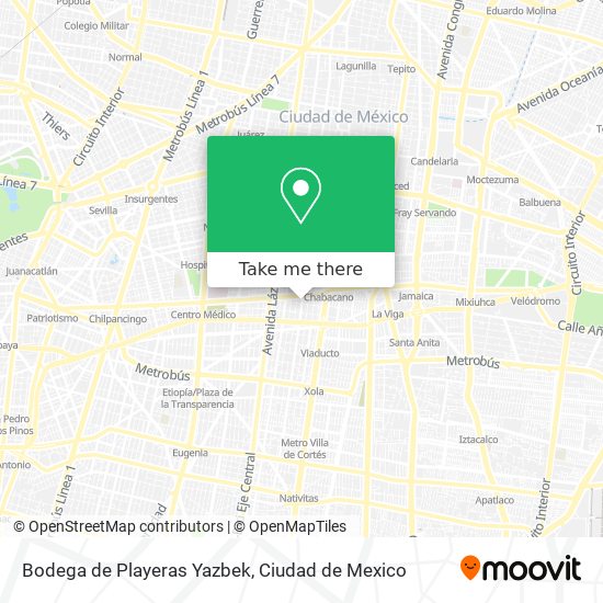 Bodega de Playeras Yazbek map