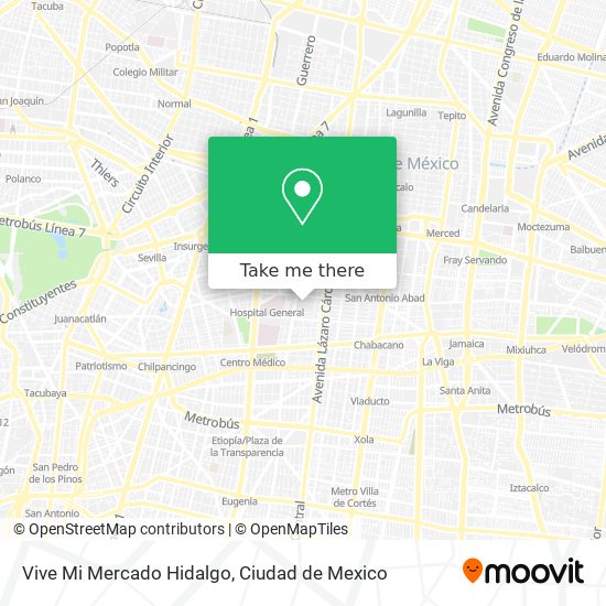 Mapa de Vive Mi Mercado Hidalgo