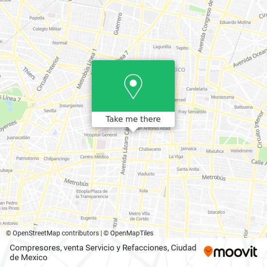 Compresores, venta Servicio y Refacciones map