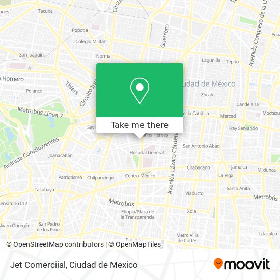 Jet Comerciial map