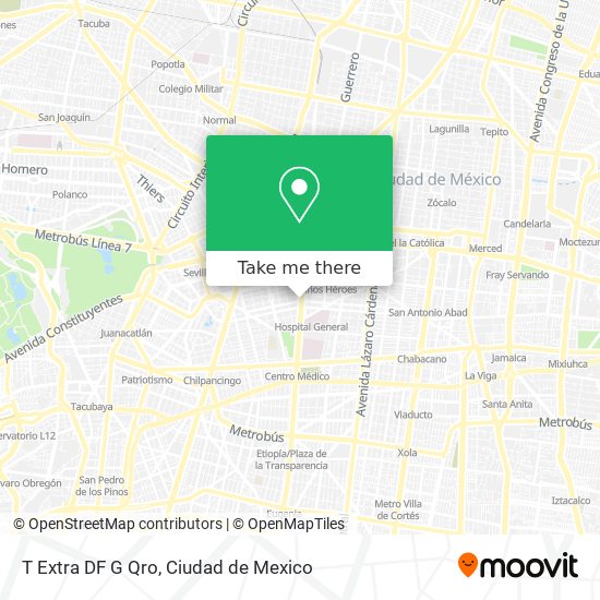 Mapa de T Extra DF G Qro