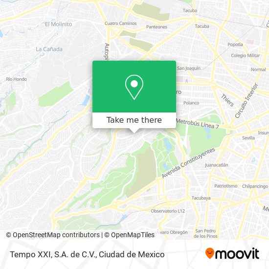 Mapa de Tempo XXI, S.A. de C.V.