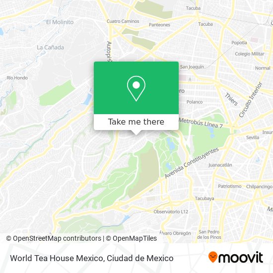 World Tea House Mexico map