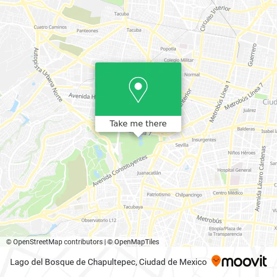 Lago del Bosque de Chapultepec map