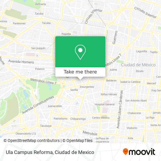 Ula Campus Reforma map