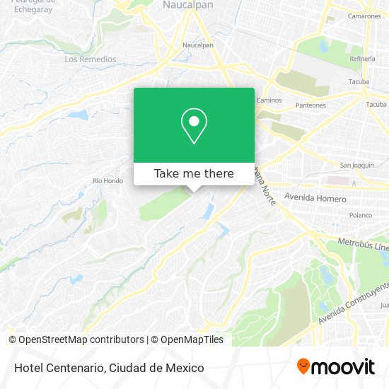 Hotel Centenario map