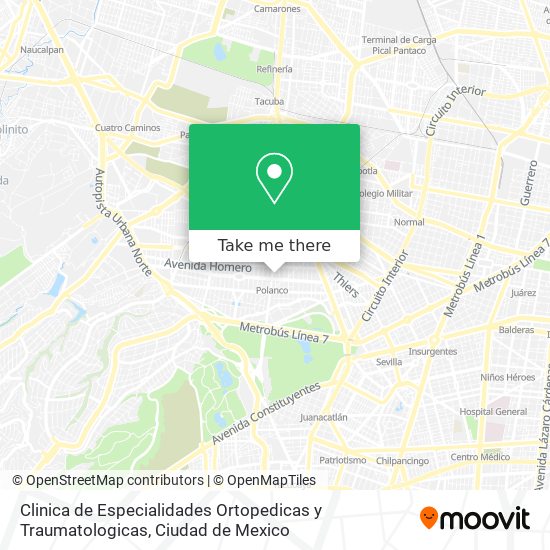 Clinica de Especialidades Ortopedicas y Traumatologicas map